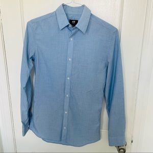 H&M Men's Slim fit long sleeve button down dress shirts XS